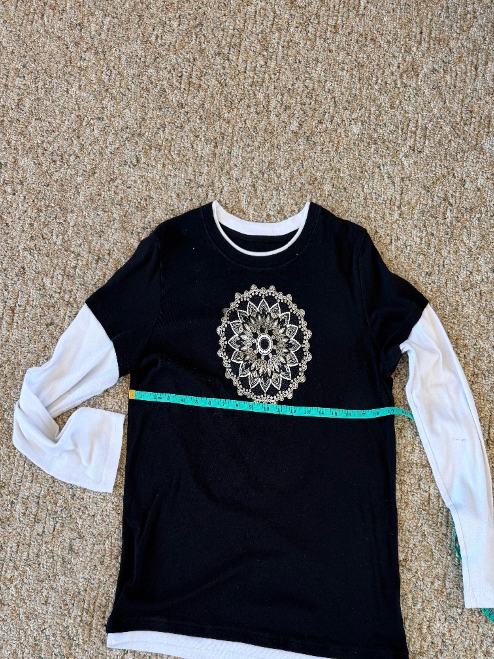 Long sleeve Two colored Tee Shirt.  Size XL